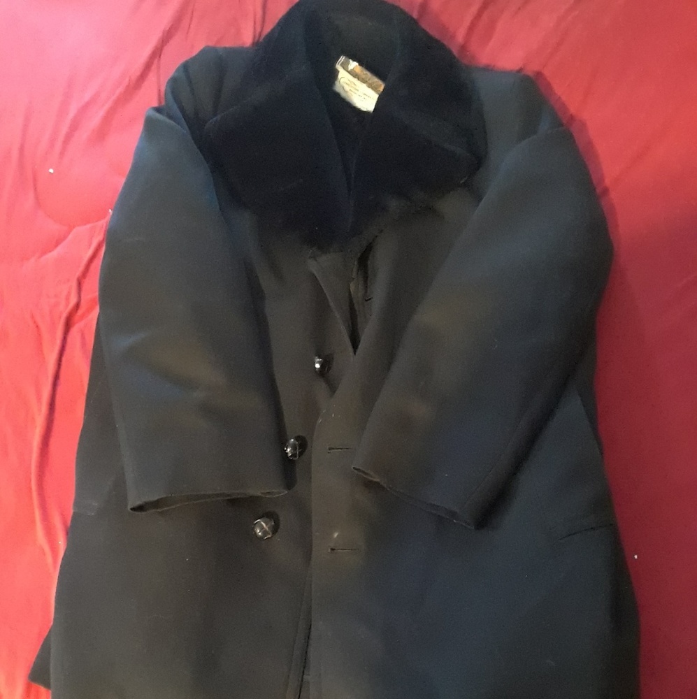 London Fog heavy fur peacoat